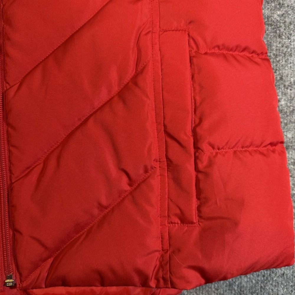 NEW Lands End Silver Premium Down 600 Filled Rich Red Womens‎ M/P Puffer Coat - Picture 4 of 13